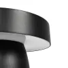 GLOBOSTAR® MUSH GLB-103-0016 Φωτιστικό Κολωνάκι Κήπου LED 12W 1080lm 90° AC 220-240V Αδιάβροχο IP65 Θερμό Λευκό 2700K - Sanan SMD Chip - Μαύρο Ματ - Μ18 x Π18 x Υ15cm - 3 Χρόνια Εγγύηση