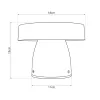 GLOBOSTAR® MUSH GLB-103-0016 Φωτιστικό Κολωνάκι Κήπου LED 12W 1080lm 90° AC 220-240V Αδιάβροχο IP65 Θερμό Λευκό 2700K - Sanan SMD Chip - Μαύρο Ματ - Μ18 x Π18 x Υ15cm - 3 Χρόνια Εγγύηση