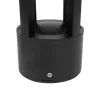 GLOBOSTAR® PRISM GLB-103-0018 Φωτιστικό Κολωνάκι Κήπου LED 8W 720lm 90° AC 220-240V Αδιάβροχο IP65 Θερμό Λευκό 2700K - Sanan SMD Chip - Μαύρο Ματ - Μ10.5 x Π10.5 x Υ30cm - 3 Χρόνια Εγγύηση
