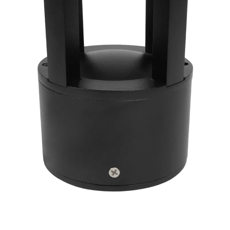 GLOBOSTAR® PRISM GLB-103-0018 Φωτιστικό Κολωνάκι Κήπου LED 8W 720lm 90° AC 220-240V Αδιάβροχο IP65 Θερμό Λευκό 2700K - Sanan SMD Chip - Μαύρο Ματ - Μ10.5 x Π10.5 x Υ30cm - 3 Χρόνια Εγγύηση