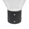 GLOBOSTAR® TOPIS GLB-103-0020 Φωτιστικό Κεφαλής Post Top Πλατείας/Πάρκου/Κήπου LED 50W 4500lm 360° AC 220-240V Αδιάβροχο IP65 Θερμό Λευκό 2700K - Sanan SMD Chip - Μαύρο Ματ - Μ50 x Π50 x Υ39cm - 3 Χρόνια Εγγύηση