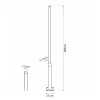 GLOBOSTAR® STILO GLB-103-0022 Στύλος/Κολώνα για Φωτιστικό Πλατείας/Πάρκου/Κήπου - Μαύρο Ματ - Μ21 x Π21 x Υ290cm - 3 Χρόνια Εγγύηση