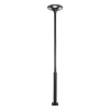GLOBOSTAR® STILIA GLB-103-0023 Στύλος/Κολώνα για Φωτιστικό Πλατείας/Πάρκου/Κήπου LED 72W 6480lm 120° AC 220-240V Αδιάβροχο IP65 Θερμό Λευκό 2700K - Sanan SMD Chip - Μαύρο Ματ - Μ21 x Π21 x Υ300cm - 3 Χρόνια Εγγύηση