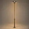 GLOBOSTAR® STILIA GLB-103-0023 Στύλος/Κολώνα για Φωτιστικό Πλατείας/Πάρκου/Κήπου LED 72W 6480lm 120° AC 220-240V Αδιάβροχο IP65 Θερμό Λευκό 2700K - Sanan SMD Chip - Μαύρο Ματ - Μ21 x Π21 x Υ300cm - 3 Χρόνια Εγγύηση