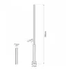 GLOBOSTAR® STILIA GLB-103-0023 Στύλος/Κολώνα για Φωτιστικό Πλατείας/Πάρκου/Κήπου LED 72W 6480lm 120° AC 220-240V Αδιάβροχο IP65 Θερμό Λευκό 2700K - Sanan SMD Chip - Μαύρο Ματ - Μ21 x Π21 x Υ300cm - 3 Χρόνια Εγγύηση