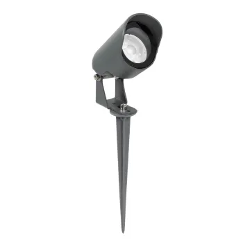 GLOBOSTAR® TREKO GLB-103-0026 Φωτιστικό Σποτ για Φυτά - Δέντρα με Βάση Κήπου / Καρφωτό LED 3W 270lm 5° DC 24V Αδιάβροχο IP65 Θερμό Λευκό 2700K - Sanan SMD Chip - Γκρι Ανθρακί Ματ - Μ5 x Π5 x Υ12cm - 3 Χρόνια Εγγύηση
