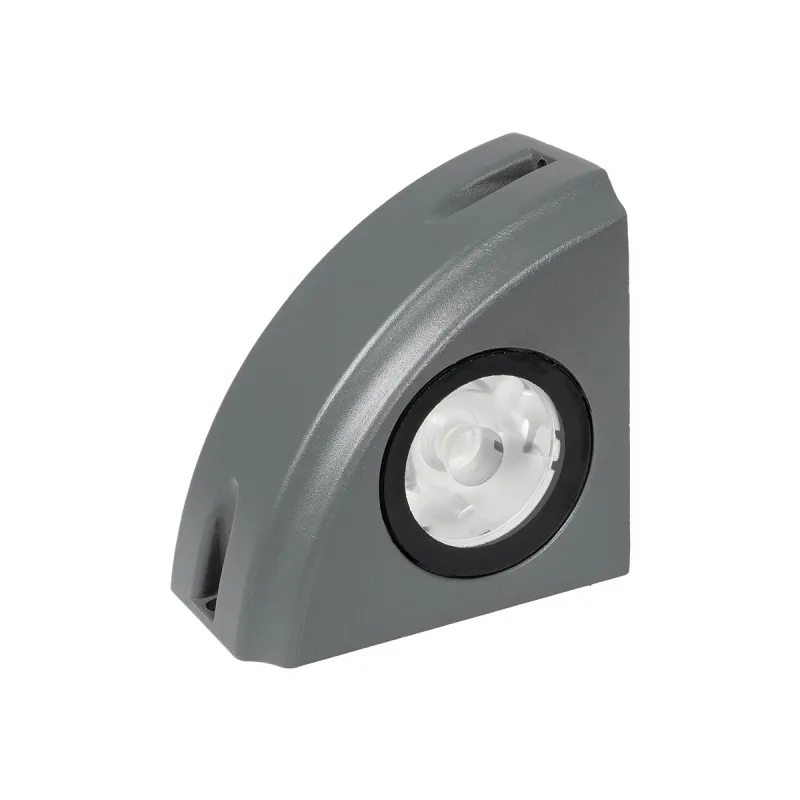 GLOBOSTAR® FLOODORA GLB-103-0029 Προβολέας Σποτ Wall Washer LED 3W 270lm 5° AC 220-240V Αδιάβροχο IP65 Θερμό Λευκό 2700K - Sanan SMD Chip - Γκρι Ανθρακί Ματ - Μ8 x Π5 x Υ8cm - 3 Χρόνια Εγγύηση