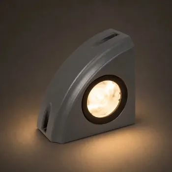GLOBOSTAR® FLOODORA GLB-103-0029 Προβολέας Σποτ Wall Washer LED 3W 270lm 5° AC 220-240V Αδιάβροχο IP65 Θερμό Λευκό 2700K - Sanan SMD Chip - Γκρι Ανθρακί Ματ - Μ8 x Π5 x Υ8cm - 3 Χρόνια Εγγύηση