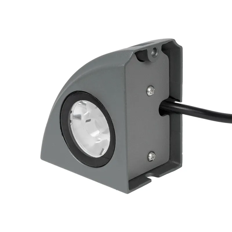 GLOBOSTAR® FLOODORA GLB-103-0029 Προβολέας Σποτ Wall Washer LED 3W 270lm 5° AC 220-240V Αδιάβροχο IP65 Θερμό Λευκό 2700K - Sanan SMD Chip - Γκρι Ανθρακί Ματ - Μ8 x Π5 x Υ8cm - 3 Χρόνια Εγγύηση
