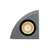 GLOBOSTAR® FLOODORA GLB-103-0029 Προβολέας Σποτ Wall Washer LED 3W 270lm 5° AC 220-240V Αδιάβροχο IP65 Θερμό Λευκό 2700K - Sanan SMD Chip - Γκρι Ανθρακί Ματ - Μ8 x Π5 x Υ8cm - 3 Χρόνια Εγγύηση