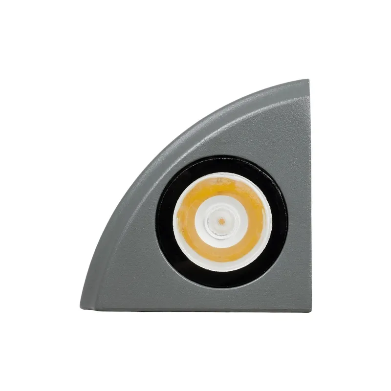 GLOBOSTAR® FLOODORA GLB-103-0029 Προβολέας Σποτ Wall Washer LED 3W 270lm 5° AC 220-240V Αδιάβροχο IP65 Θερμό Λευκό 2700K - Sanan SMD Chip - Γκρι Ανθρακί Ματ - Μ8 x Π5 x Υ8cm - 3 Χρόνια Εγγύηση