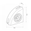 GLOBOSTAR® FLOODORA GLB-103-0029 Προβολέας Σποτ Wall Washer LED 3W 270lm 5° AC 220-240V Αδιάβροχο IP65 Θερμό Λευκό 2700K - Sanan SMD Chip - Γκρι Ανθρακί Ματ - Μ8 x Π5 x Υ8cm - 3 Χρόνια Εγγύηση