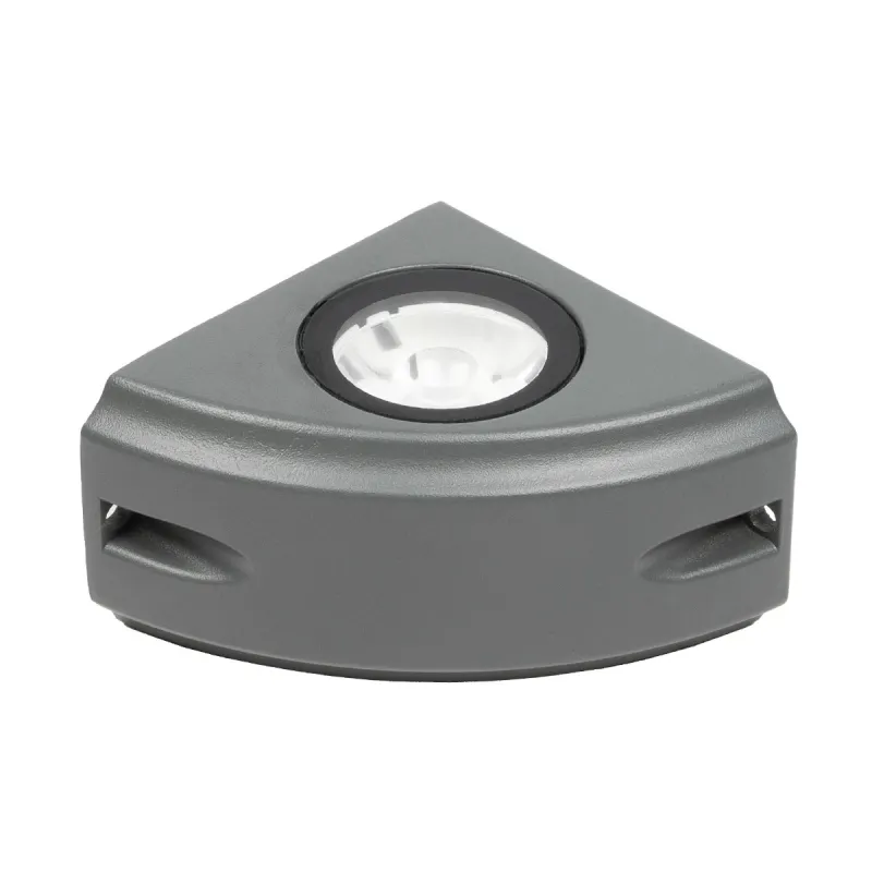 GLOBOSTAR® FLOODORA GLB-103-0029 Προβολέας Σποτ Wall Washer LED 3W 270lm 5° AC 220-240V Αδιάβροχο IP65 Θερμό Λευκό 2700K - Sanan SMD Chip - Γκρι Ανθρακί Ματ - Μ8 x Π5 x Υ8cm - 3 Χρόνια Εγγύηση