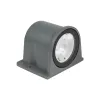 GLOBOSTAR® FLOODORA GLB-103-0030 Προβολέας Σποτ Wall Washer LED 3W 270lm 5° AC 220-240V Αδιάβροχο IP65 Θερμό Λευκό 2700K - Sanan SMD Chip - Γκρι Ανθρακί Ματ - Μ6.5 x Π5.5 x Υ5cm - 3 Χρόνια Εγγύηση