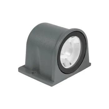 GLOBOSTAR® FLOODORA GLB-103-0030 Προβολέας Σποτ Wall Washer LED 3W 270lm 5° AC 220-240V Αδιάβροχο IP65 Θερμό Λευκό 2700K - Sanan SMD Chip - Γκρι Ανθρακί Ματ - Μ6.5 x Π5.5 x Υ5cm - 3 Χρόνια Εγγύηση