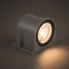 GLOBOSTAR® FLOODORA GLB-103-0030 Προβολέας Σποτ Wall Washer LED 3W 270lm 5° AC 220-240V Αδιάβροχο IP65 Θερμό Λευκό 2700K - Sanan SMD Chip - Γκρι Ανθρακί Ματ - Μ6.5 x Π5.5 x Υ5cm - 3 Χρόνια Εγγύηση