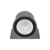 GLOBOSTAR® FLOODORA GLB-103-0030 Προβολέας Σποτ Wall Washer LED 3W 270lm 5° AC 220-240V Αδιάβροχο IP65 Θερμό Λευκό 2700K - Sanan SMD Chip - Γκρι Ανθρακί Ματ - Μ6.5 x Π5.5 x Υ5cm - 3 Χρόνια Εγγύηση