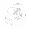 GLOBOSTAR® FLOODORA GLB-103-0030 Προβολέας Σποτ Wall Washer LED 3W 270lm 5° AC 220-240V Αδιάβροχο IP65 Θερμό Λευκό 2700K - Sanan SMD Chip - Γκρι Ανθρακί Ματ - Μ6.5 x Π5.5 x Υ5cm - 3 Χρόνια Εγγύηση