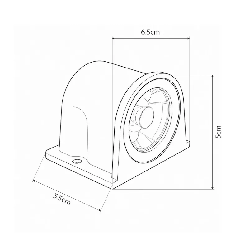 GLOBOSTAR® FLOODORA GLB-103-0030 Προβολέας Σποτ Wall Washer LED 3W 270lm 5° AC 220-240V Αδιάβροχο IP65 Θερμό Λευκό 2700K - Sanan SMD Chip - Γκρι Ανθρακί Ματ - Μ6.5 x Π5.5 x Υ5cm - 3 Χρόνια Εγγύηση