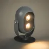 GLOBOSTAR® FLOODIS GLB-103-0031 Προβολέας Σποτ Wall Washer LED 4W 360lm 24° AC 220-240V Αδιάβροχο IP65 Θερμό Λευκό 2700K - Sanan SMD Chip - Γκρι Ανθρακί Ματ - Μ7 x Π5 x Υ11cm - 3 Χρόνια Εγγύηση