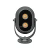 GLOBOSTAR® FLOODIS GLB-103-0031 Προβολέας Σποτ Wall Washer LED 4W 360lm 24° AC 220-240V Αδιάβροχο IP65 Θερμό Λευκό 2700K - Sanan SMD Chip - Γκρι Ανθρακί Ματ - Μ7 x Π5 x Υ11cm - 3 Χρόνια Εγγύηση