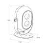 GLOBOSTAR® FLOODIS GLB-103-0031 Προβολέας Σποτ Wall Washer LED 4W 360lm 24° AC 220-240V Αδιάβροχο IP65 Θερμό Λευκό 2700K - Sanan SMD Chip - Γκρι Ανθρακί Ματ - Μ7 x Π5 x Υ11cm - 3 Χρόνια Εγγύηση