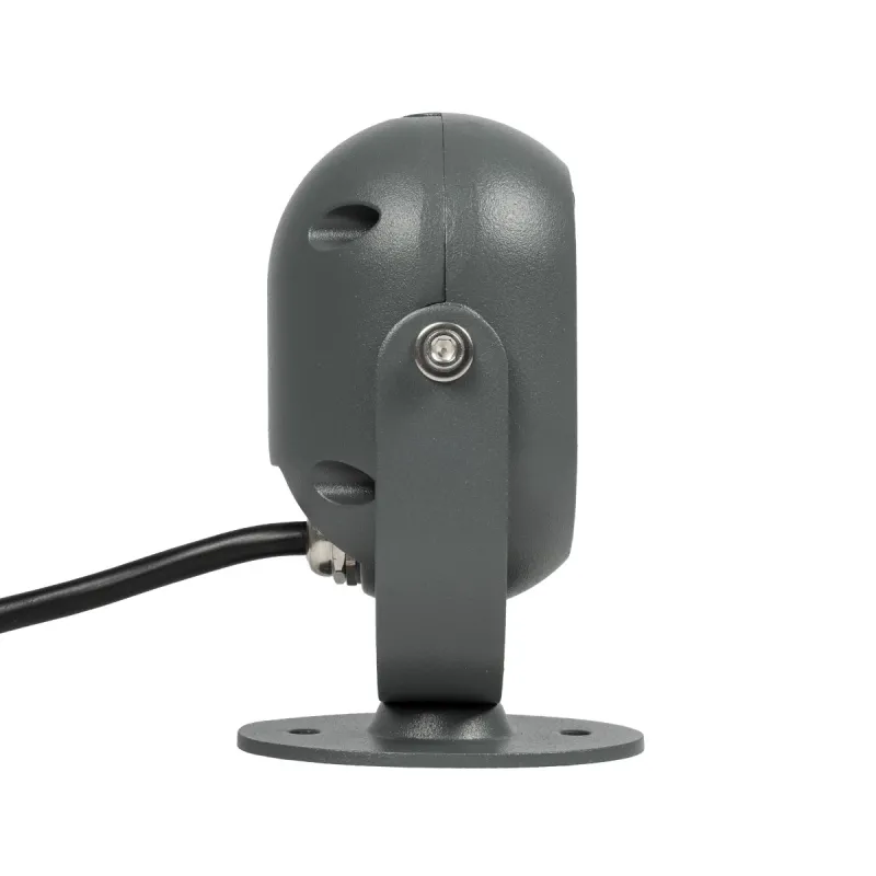 GLOBOSTAR® FLOODIS GLB-103-0031 Προβολέας Σποτ Wall Washer LED 4W 360lm 24° AC 220-240V Αδιάβροχο IP65 Θερμό Λευκό 2700K - Sanan SMD Chip - Γκρι Ανθρακί Ματ - Μ7 x Π5 x Υ11cm - 3 Χρόνια Εγγύηση