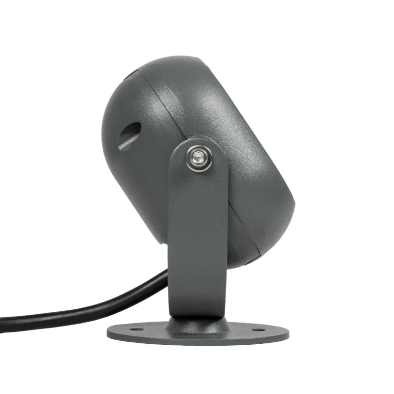 GLOBOSTAR® FLOODIS GLB-103-0031 Προβολέας Σποτ Wall Washer LED 4W 360lm 24° AC 220-240V Αδιάβροχο IP65 Θερμό Λευκό 2700K - Sanan SMD Chip - Γκρι Ανθρακί Ματ - Μ7 x Π5 x Υ11cm - 3 Χρόνια Εγγύηση