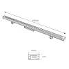 GLOBOSTAR® WASHERLUMA GLB-103-0033 Μπάρα Φωτισμού Wall Washer LED 36W 3240lm 30° AC 220-240V Αδιάβροχο IP65 Θερμό Λευκό 2700K - Sanan SMD Chip - Γκρι Ανθρακί Ματ - Μ100 x Π4 x Υ6.5cm - 3 Χρόνια Εγγύηση