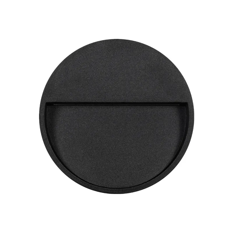 GLOBOSTAR® STEPINI GLB-103-0034 Φωτιστικό Σκαλοπατιού / Διαδρόμου LED 3W 270lm 45° AC 220-240V Αδιάβροχο IP65 Θερμό Λευκό 2700K - Sanan SMD Chip - Μαύρο Ματ - Μ12 x Π3 x Υ12cm - 3 Χρόνια Εγγύηση