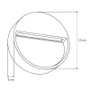 GLOBOSTAR® STEPINI GLB-103-0034 Φωτιστικό Σκαλοπατιού / Διαδρόμου LED 3W 270lm 45° AC 220-240V Αδιάβροχο IP65 Θερμό Λευκό 2700K - Sanan SMD Chip - Μαύρο Ματ - Μ12 x Π3 x Υ12cm - 3 Χρόνια Εγγύηση