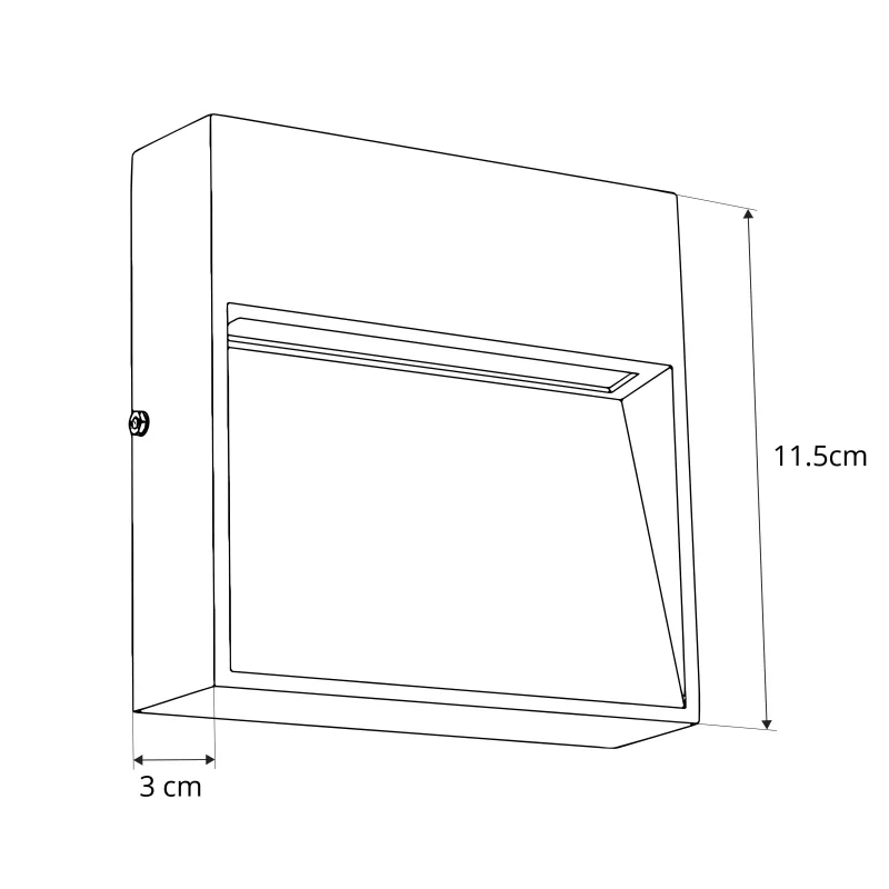 GLOBOSTAR® STEPINI GLB-103-0035 Φωτιστικό Σκαλοπατιού / Διαδρόμου LED 3W 270lm 45° AC 220-240V Αδιάβροχο IP65 Θερμό Λευκό 2700K - Sanan SMD Chip - Μαύρο Ματ - Μ11.5 x Π3 x Υ11.5cm - 3 Χρόνια Εγγύηση GLOBOSTAR® STEPINI GLB-103-0035 Φωτιστικό Σκαλοπατιού / Διαδρόμου LED 3W 270lm 45° AC 220-240V Αδιάβροχο IP65 Θερμό Λευκό 2700K - Sanan SMD Chip - Μαύρο Ματ - Μ11.5 x Π3 x Υ11.5cm - 3 Χρόνια Εγγύηση