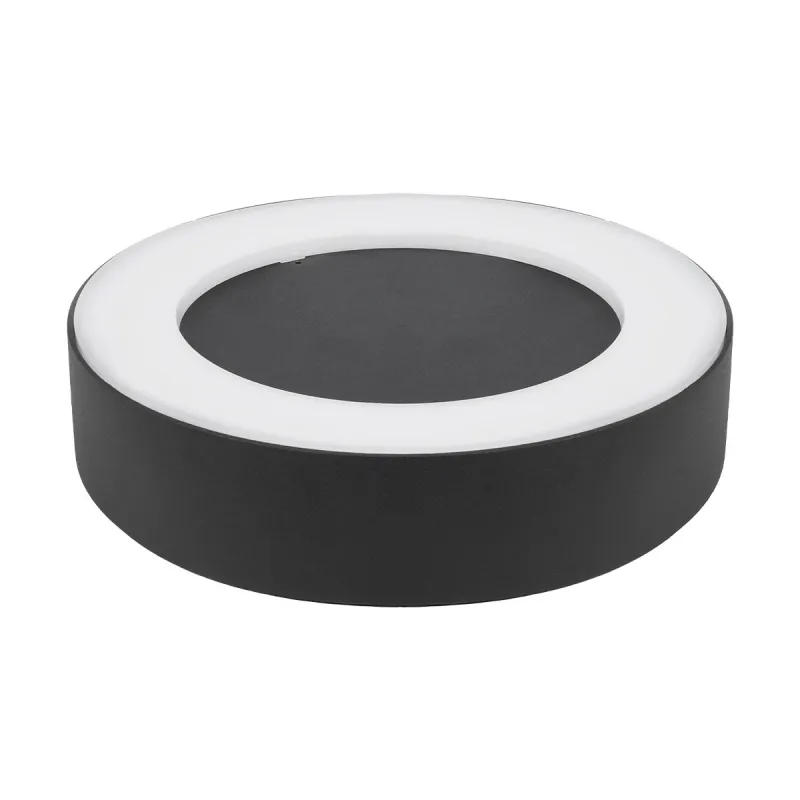 GLOBOSTAR® LINEART GLB-103-0038 Φωτιστικό Τοίχου / Απλίκα LED 18W 1620lm 120° AC 220-240V Αδιάβροχο IP65 Θερμό Λευκό 2700K - Sanan SMD Chip - Μαύρο Ματ - Μ20 x Π4.5 x Υ20cm - 3 Χρόνια Εγγύηση