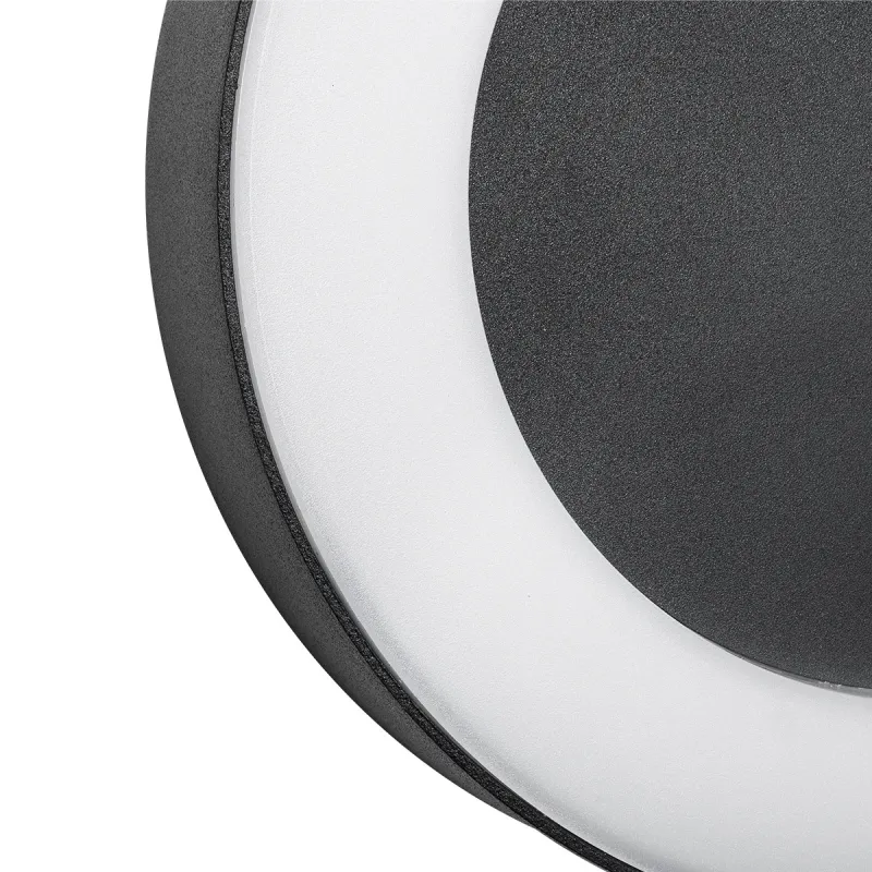 GLOBOSTAR® LINEART GLB-103-0038 Φωτιστικό Τοίχου / Απλίκα LED 18W 1620lm 120° AC 220-240V Αδιάβροχο IP65 Θερμό Λευκό 2700K - Sanan SMD Chip - Μαύρο Ματ - Μ20 x Π4.5 x Υ20cm - 3 Χρόνια Εγγύηση