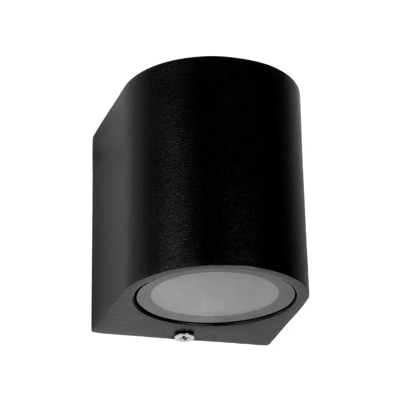 kelvo® MURANO KLV-101-0012 Φωτιστικό Τοίχου / Απλίκα για Λάμπα MR16 με Ντουί GU10 AC 220-240V Αδιάβροχο IP65 - Μαύρο Ματ - Μ6.5 x Π7.5 x Υ7.5cm