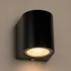 kelvo® MURANO KLV-101-0012 Φωτιστικό Τοίχου / Απλίκα για Λάμπα MR16 με Ντουί GU10 AC 220-240V Αδιάβροχο IP65 - Μαύρο Ματ - Μ6.5 x Π7.5 x Υ7.5cm
