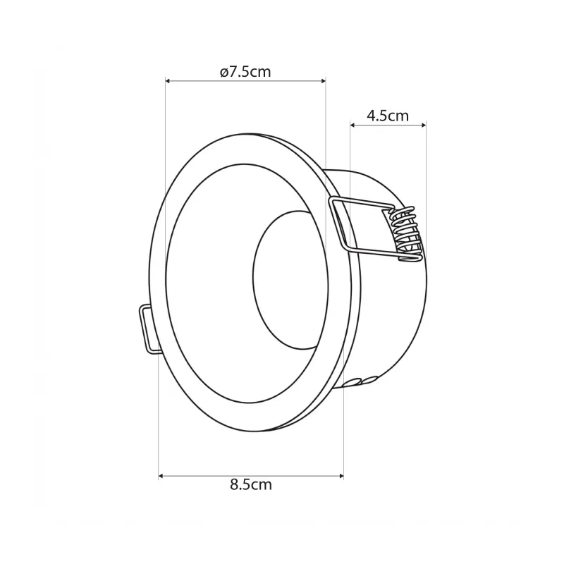 kelvo® SIGMA KLV-101-0042 Χωνευτό Φωτιστικό Downlight Σποτ Μπάνιου για Λάμπα MR16 με Ντουί GU10 AC 220-240V Αδιάβροχο IP65 - Λευκό Ματ - Μ8.5 x Π8.5 x Υ4.5cm / Q7.5cm