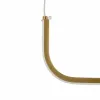 kelvo® LINARIA KLV-101-0257 Κρεμαστό Φωτιστικό Οροφής LED 36W 3600lm 180° AC 220-240V IP20 Ρυθμιζόμενο Λευκό CCT με Χειριστήριο από 2700K έως 6000K Dimmable - Lumileds SMD Chip - Χρυσό Πλατίνα - Μ120 x Π2 x Υ10cm - 3 Χρόνια Εγγύηση