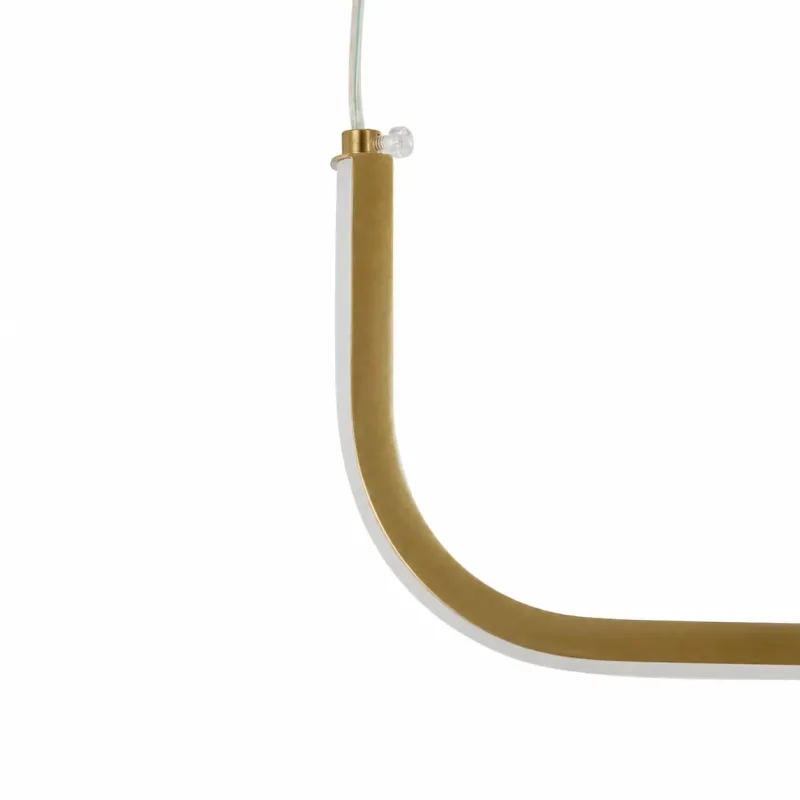 kelvo® LINARIA KLV-101-0257 Κρεμαστό Φωτιστικό Οροφής LED 36W 3600lm 180° AC 220-240V IP20 Ρυθμιζόμενο Λευκό CCT με Χειριστήριο από 2700K έως 6000K Dimmable - Lumileds SMD Chip - Χρυσό Πλατίνα - Μ120 x Π2 x Υ10cm - 3 Χρόνια Εγγύηση