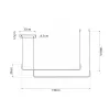 kelvo® LINARIA KLV-101-0260 Κρεμαστό Φωτιστικό Οροφής LED 72W 7200lm 180° AC 220-240V IP20 Ρυθμιζόμενο Λευκό CCT με Χειριστήριο από 2700K έως 6000K Dimmable - Lumileds SMD Chip - Σατινέ Χρυσό Βούρτσας - Μ144 x Π4 x Υ20cm - 3 Χρόνια Εγγύηση