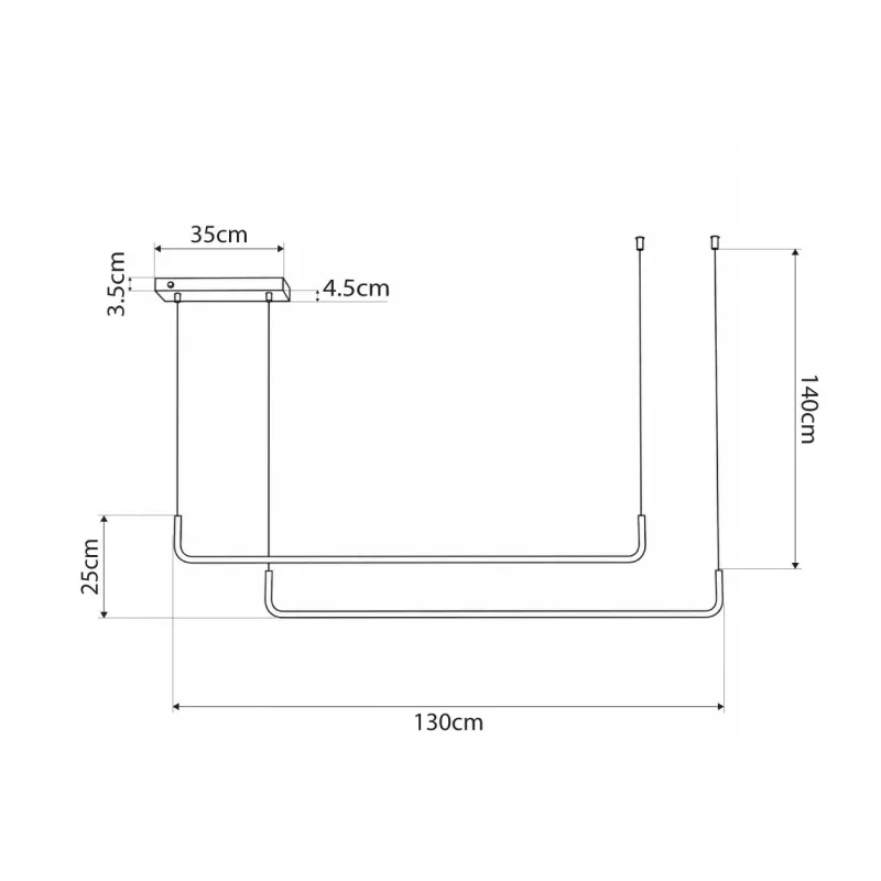 kelvo® LINARIA KLV-101-0260 Κρεμαστό Φωτιστικό Οροφής LED 72W 7200lm 180° AC 220-240V IP20 Ρυθμιζόμενο Λευκό CCT με Χειριστήριο από 2700K έως 6000K Dimmable - Lumileds SMD Chip - Σατινέ Χρυσό Βούρτσας - Μ144 x Π4 x Υ20cm - 3 Χρόνια Εγγύηση