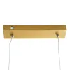 kelvo® LINARIA KLV-101-0260 Κρεμαστό Φωτιστικό Οροφής LED 72W 7200lm 180° AC 220-240V IP20 Ρυθμιζόμενο Λευκό CCT με Χειριστήριο από 2700K έως 6000K Dimmable - Lumileds SMD Chip - Σατινέ Χρυσό Βούρτσας - Μ144 x Π4 x Υ20cm - 3 Χρόνια Εγγύηση