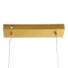 kelvo® LINARIA KLV-101-0260-V2 Κρεμαστό Φωτιστικό Οροφής LED 72W 7200lm 180° AC 220-240V IP20 Ρυθμιζόμενο Λευκό CCT με Χειριστήριο από 2700K έως 6000K Dimmable - Lumileds SMD Chip - Σατινέ Χρυσό Βούρτσας - Μ212 x Π4 x Υ20cm - 3 Χρόνια Εγγύηση