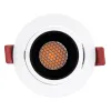 kelvo® LEO KLV-101-0312 Χωνευτό Κινούμενο Φωτιστικό Downlight Σποτ με Honeycomb Anti-Glare Reflector LED 10W 1250lm 38° AC 220-240V IP20 Θερμό Λευκό 2700K - Bridgelux COB Chip & TÜV SÜD Driver - Λευκό & Μαύρο Ματ - Μ8.5 x Π8.5 x Υ6.6cm / Q7.5cm - 
