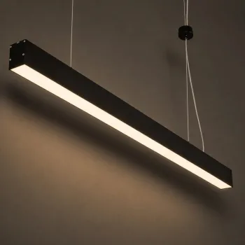 kelvo® ORION KLV-101-0362 Κρεμαστό Γραμμικό Φωτιστικό Οροφής LED 72W 7200lm 120° AC 220-240V IP20 Ρυθμιζόμενο Λευκό CCT με Χειριστήριο από 2700K έως 6000K Dimmable - Lumileds SMD Chip - Μαύρο Ματ - Μ120 x Π5.5 x Υ7cm - 3 Χρόνια Εγγύηση
