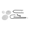 kelvo® CORDELIA KLV-102-0005 Επιδαπέδιο Φωτιστικό για Λάμπα με Ντουί 1 x E27 AC 220-240V IP20 - Μαύρο Ματ & Λευκό - Μ30 x Π34 x Υ180cm