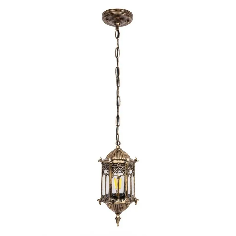 GLOBOSTAR® DARCY 00656 Vintage Κρεμαστό Φωτιστικό Οροφής με Ντουί 1 x E27 AC 220-240V IP20 - Μπρούτζινο - Μ15.5 x Π15.5 x Υ32.5cm