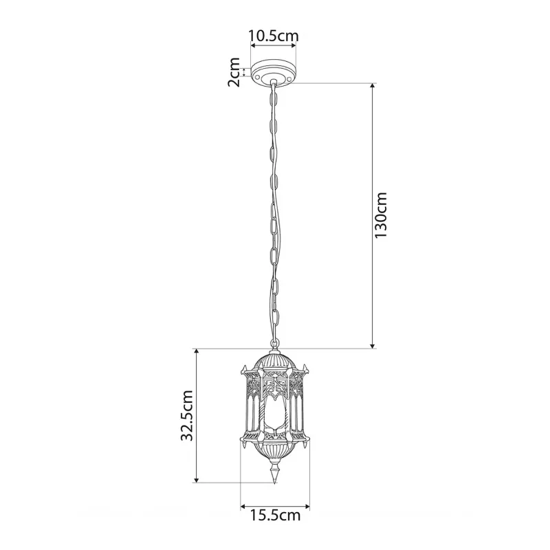 GLOBOSTAR® DARCY 00656 Vintage Κρεμαστό Φωτιστικό Οροφής με Ντουί 1 x E27 AC 220-240V IP20 - Μπρούτζινο - Μ15.5 x Π15.5 x Υ32.5cm