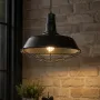 GLOBOSTAR® RAY 01048 Vintage Κρεμαστό Φωτιστικό Οροφής με Ντουί 1 x E27 AC 220-240V IP20 - Μαύρο - Μ46 x Π46 x Υ39cm