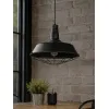 GLOBOSTAR® RAY 01048 Vintage Κρεμαστό Φωτιστικό Οροφής με Ντουί 1 x E27 AC 220-240V IP20 - Μαύρο - Μ46 x Π46 x Υ39cm